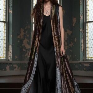 ARCHIVAL PIECE: Dor Dor Couture "Earth & Aether" Velvet Maxi Duster whimsigoth